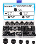 60 Piece Carbon Steel Pipe Plug Fitting Assortment Kit With Five NPT Male Internal Hex Thread Socket Sizes in clear case