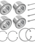 Four Pack Front And Rear Wheel Bearings For Atv Utv Compatible With Ace Ranger Sportsman And Hawkeye Models, 35x64x37mm size.