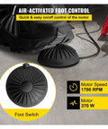 Heavy Duty Electric Drain Snake Machine Plug Busting Powerhouse foot control switch with textured grip for ease of use.