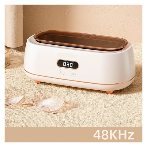 Slick Mini Ultrasonic Cleaner Doing Heavy Lifting For Jewelry And Eyewear Washing Machine - compact 650 ml cleaner with display.