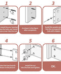 Step-by-step assembly guide for 36 Set 3 In 1 Furniture Connecting Kit For Cabinets Drawers And Wardrobes With M6 40mm Cam Screws.