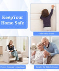 Child Safe Door Reinforcement Lock 2 Pack With 800 Pounds Of Force Heavy Duty Aluminum Inward Door Security Lock shown in use on a door