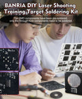 Teens assembling DIY Light Sensitive Shooting Target Kit For Soldering Practice with digital hit counter in a classroom.