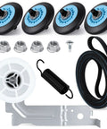 Dryer Repair Kit With One Piece Injection Molded Drum Roller And Idler Pulley Belt Replacement For DV45K6200EZ A3