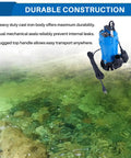 Built Tough 2 Inch Submersible Trash Pump Float Switch Replacement Compatible With Tsurumi Hsz24s Hsz24s62 shown in water with durable design.
