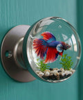 Kickstart Your Home Refresh With Vintage Floral Resin Cabinet Handles Featuring Smooth Gliding Drawer Pulls And Rock Solid Metal Hardware For Adding Old School Charm To Any Dresser Upgrade, round resin drawer pull with colorful fish design.