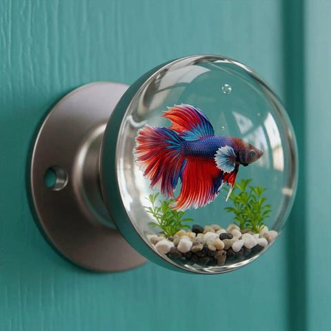 Kickstart Your Home Refresh With Vintage Floral Resin Cabinet Handles Featuring Smooth Gliding Drawer Pulls And Rock Solid Metal Hardware For Adding Old School Charm To Any Dresser Upgrade, round resin drawer pull with colorful fish design.