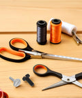 Awesome 60 Piece Sewing Machine Screw Kit With Needle Clamp Fixings And Presser Foot Thumb Hardware Replacement To Boost Productivity In Your Craft Studio, featuring scissors, thread spools, and screws.