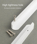 5 Pack Matte White Cabinet Handles For Kitchen Cabinets And Furniture Modern Drawer Pulls Center To Center Five Inches Length installation view