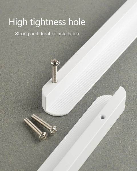 5 Pack Matte White Cabinet Handles For Kitchen Cabinets And Furniture Modern Drawer Pulls Center To Center Five Inches Length installation view