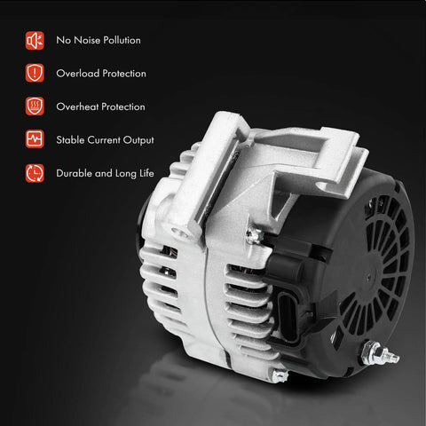 Alternator Compatible With Buick LeSabre And Pontiac Bonneville 2000 2001 2002 2003 2004 V6 3.8L 12V 105A unit side view