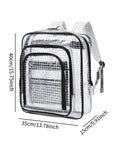 Heavy Duty Tool Backpack With Transparent Mesh Pockets For Tech Pros And Mechanics Durable Anti Static PVC Cleanroom Storage Organizer Built Tough Hella Spacious Black, dimensions 40cm x 35cm x 15cm.
