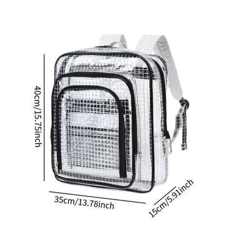 Heavy Duty Tool Backpack With Transparent Mesh Pockets For Tech Pros And Mechanics Durable Anti Static PVC Cleanroom Storage Organizer Built Tough Hella Spacious Black, dimensions 40cm x 35cm x 15cm.