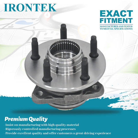 Front Wheel Hub And Bearing Assembly 515026x2 5 Lug For Ford Ranger 1998 1999 2000 And Mazda B3000 B4000 1998 1999 2000 With ABS 2 Piece Set Plug N Play Premium Quality Replacement