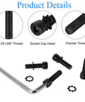 Replacement Allen Head AR Grip Screws Kit With Exterior Tooth Lock Washers In Black Zinc Plated Quarter Inch Twenty Eight UNF