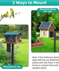 Heavy Duty Outdoor Bird Feeder Pole Kit With 60 Inch Ground Mount, 5 Prong Base, Adjustable Feeding Stand For Bird Watching And Weather Station