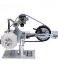 Straight Up Heavy Duty 1X30 Belt Sander Bench Grinder Featuring Brushless Motor And Stepless Speed Control side view showing drive and belt.