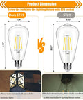 Comparison of ST19 and ST21 bulbs with E26 base, part of Brighten Up Your Space With LED Filament Bulbs, E26 Base, 4W Real Power.