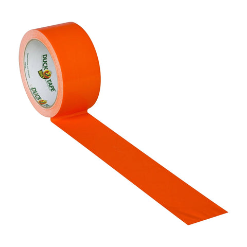 Neon Orange Duct Tape 1.88 Inches Wide By 15 Yards Long Single Roll Tearable By Hand Great For Quick Fixes Repairs And Crafts