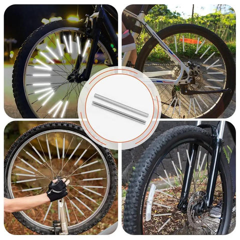 Must Have 96 Pack 360 Degree Visibility Spoke Reflectors For Mountain And Road Bikes Waterproof Clip On Reflective Lights