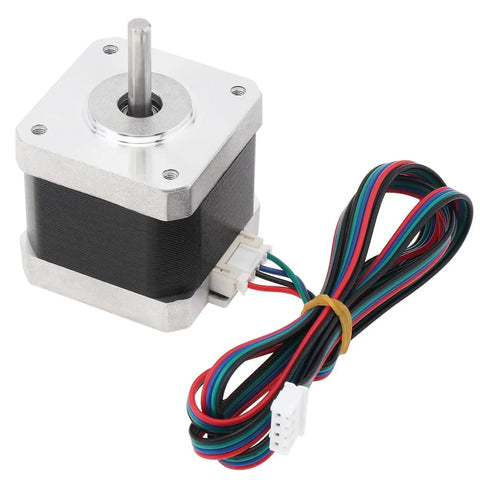 Bulletproof Six Pack 3D Printer Stepper Motor Cables One Meter Long with NEMA 17 motor and tinned copper wire.