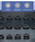 14 Piece Tie Rod End Boots Kit Ball Joint Rubber Dust Covers For Universal Suspension And Steering Replacement For Most Cars Black