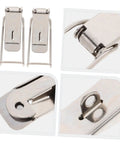 Stainless Steel Toggle Clamp With Extended Hook detailed view for toolboxes and barrels heavy duty spring duckbill latch set