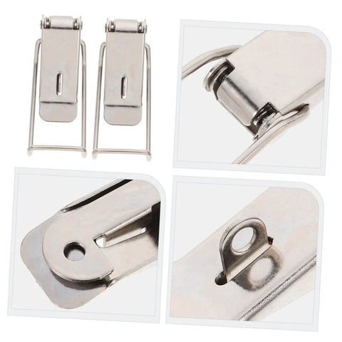 Stainless Steel Toggle Clamp With Extended Hook detailed view for toolboxes and barrels heavy duty spring duckbill latch set