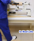 Heavy Duty 6.6 Ft Foot Switch Pedal Extension Cord UL Certified 3 Prong Piggyback Plug in use with wood lathe machine.