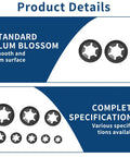 510 Piece Internal Tooth Star Lock Washers Set For M2.5 To M12 Push On Star Lock, plum blossom design, smooth surface