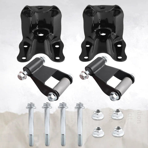 Heavy Duty Rear Leaf Spring Shackles And Hanger Bracket Repair Kit for Ford Ranger 1986-2011 and Mazda Trucks, bolts included