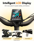 Electric City Commuter Bike With 1500W Peak Brushless Motor 48V 15Ah Removable Battery Up To 80 Miles And 20 Plus MPH 26 Inch LCD display