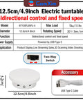 Motorized Rotating Display Stand 5.1 Inch 360 Photography Turntable For Tumbler Jewelry Epoxy Glitter Cup Electric Spinning Platform White Showpiece with USB power and two-way switch.