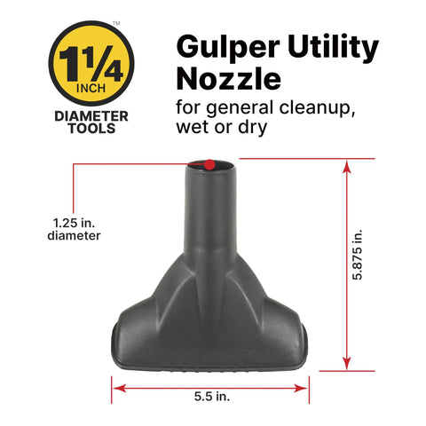 1.25 Inch Diameter Vacuum Cleaning Kit With Round Brush Crevice Tool And Gulper Nozzle In Black For Upholstery Drapes Blinds Car Interiors And Fine Furniture 1 Pack Built For Quick Cleanups