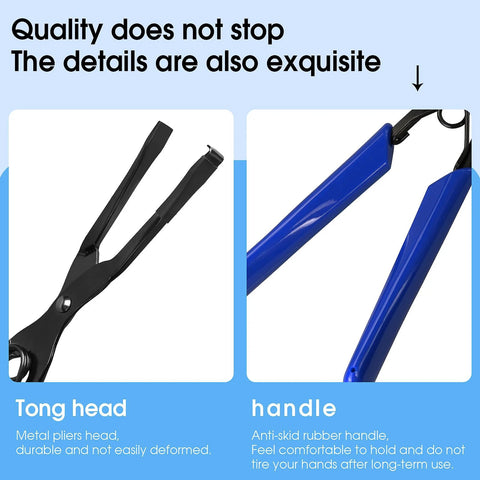 BAOSHLA fiber optic flange pliers with long nose, black head and blue handles for SC/LC connectors
