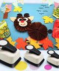 Circle Hole Punch Set For Crafts, Three Circle Punches One Inch Five Eighths Inch And Three Eighths Inch for paper crafts with colorful design