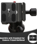 Two Pack Aluminum Quick Release Plates With One Quarter Twenty Camera Screws For DSLR Tripod Mounts, Fits Standard Ball Heads