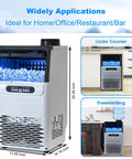 Commercial Ice Maker 100 Lbs Per Day Under Counter Or Freestanding 22 Lbs Ice Storage in home and bar setup