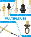 Straight Up Durable Heavy Duty Brass Lamp Pipe Nipples 5 Pack Slick Finish 1/8IP Thread parts for lamp fixtures and assembly.