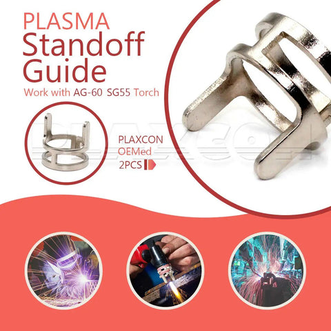 Plasma Torch Standoff Guide Two Point Fit For AG60 SG55 Cut50 Cut60 Cut50D Cut50DP LGK60 LTP5000D shown with torch images