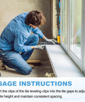 Person using Built Tough 120 Pack Black Plastic Tile Shims 15 64 Inch Thick for leveling tiles and ensuring even spacing.