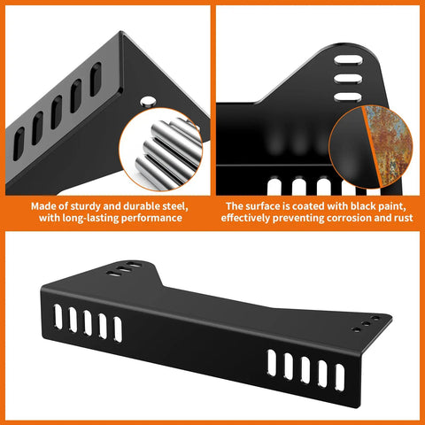 Universal Bucket Seat Mounting Bracket Kit 2 Pack Heavy Duty L Shape Side Mount Brackets for FRP and Carbon Fiber Racing Seats
