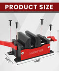 Instant Release Golf Club Vise Clamp For Aluminum Table Vise Woodworking Rubber Clamp Secure Hold With Quick Release Shaft Removal Tool And Easy Grip Adjustments, dimensions listed.