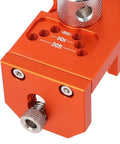 Close-up of Heavy Duty Aluminum Drill Guide Tap Jig For Straight Shooting Thread Tapping showing precise adjustment knobs.