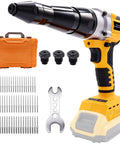Heavy Duty Brushless Cordless Rivet Gun Tool Compatible With Dewalt 20V Max Battery, High Torque Electric Riveter with accessories
