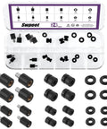 24Pcs M2 M3 Rubber Flight Controller Anti Vibration Kit With Fixed Screws Damper Balls Washers O Rings Spacers Standoffs Soft Mounts And Hardware