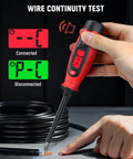 2-In-1 Voltage Tester Screwdriver With Non Contact Detector Pen, 3-500V AC Range, LCD Display, Live Wire Finder, Magnetic Slotted Tip, Continuity Test For Outlets And Circuits, Great For DIY Electricians on wire continuity test display