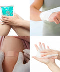 General Medi 160-piece first aid kit refill: collage showing instant cold pack, wrist wrap, knee bandage, and gauze.