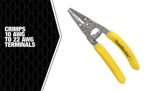 Ergonomic Wire Stripper For 10 To 18 AWG Solid And 12 To 20 AWG Stranded With Stainless Steel Blades For Clean Fast Stripping And Precise Screw Cutting No Fluff Grip Pliers Style Tool For Any Handy Project