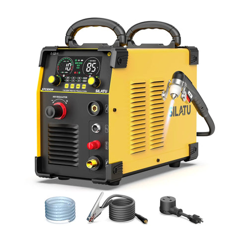 85 Amp Plasma Cutter With HF Non-Touch Pilot Arc, Dual 110V/220V Inverter, Air Sensor Tech, Digital Display, Model STC850P